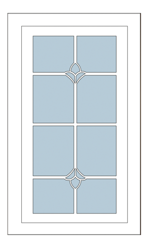 Декоративная раскладка (шпроссе) в стеклопакет пластикового окна